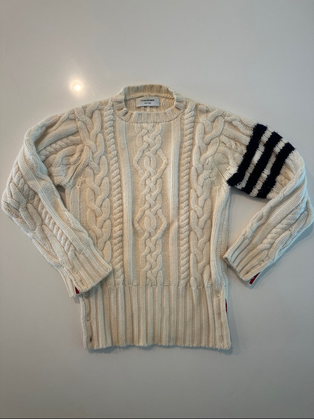 Thom Browne x Colette Striped Cashmere Pullover